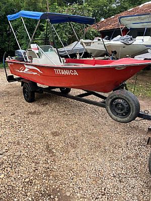 Lancha 5 Metros Fibra De Vidro Motor 40 Yamaha