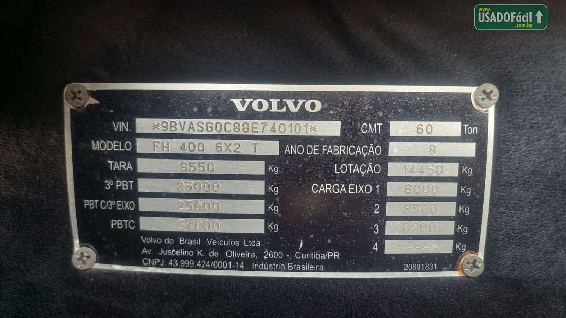 Volvo VOLVO FH-400 6X2 2P Diesel 2008/2008 — foto 41 de 52