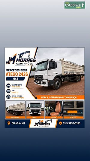 mercedesAtego 2426 6x2 2p diesel E5 CARROCERIA ABERTA GRANELEIRO