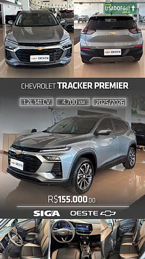 Tracker Premier 1.2 Turbo Automático Flex 2025/2026 em Tangará da Serra - MT
