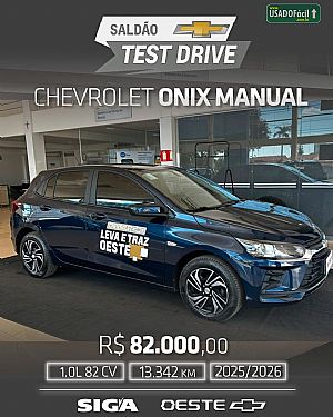 Onix Hatch 1.0 Mecânico Flex 2025/2026 em Tangará da Serra - MT