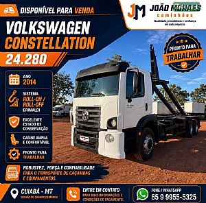 Volks 24-280 E Constellation 6x2 Diesel Roll On Roll Off 2014/2014 em Cuiabá - MT