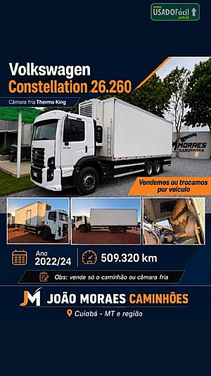 Volks 26-260 Constellation 6x2 2p Diesel E6 2022/2023 em Cuiabá - MT