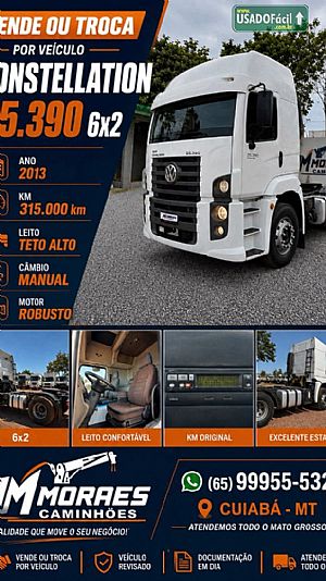 Volks 25-390 E Constelation 6x2 2p Diesel E5 2013/2013 em Cuiabá - MT
