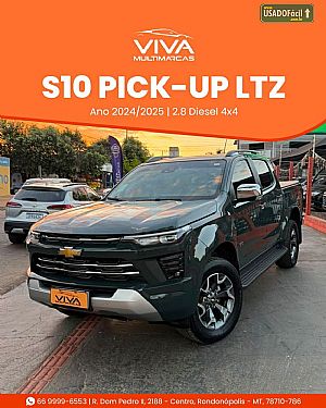 S10 Ltz Cd 2.8 4x4 Tdi Automático Diesel 2024/2025 em Rondonópolis - MT
