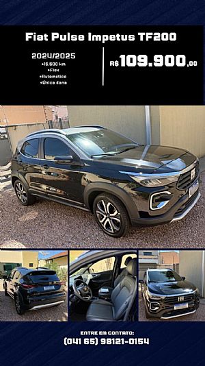 Pulse Impetus 1.0 Turbo 200 Automático Flex 2024/2025 em Rondonópolis - MT