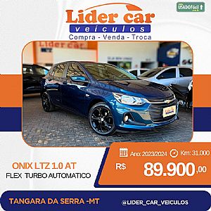Onix Hatch Ltz 1.0 Turbo Automático Flex 2023/2024 em Tangará da Serra - MT