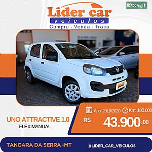 Uno Attractive 1.0 Fire Flex 5p 2019/2020 em Tangará da Serra - MT