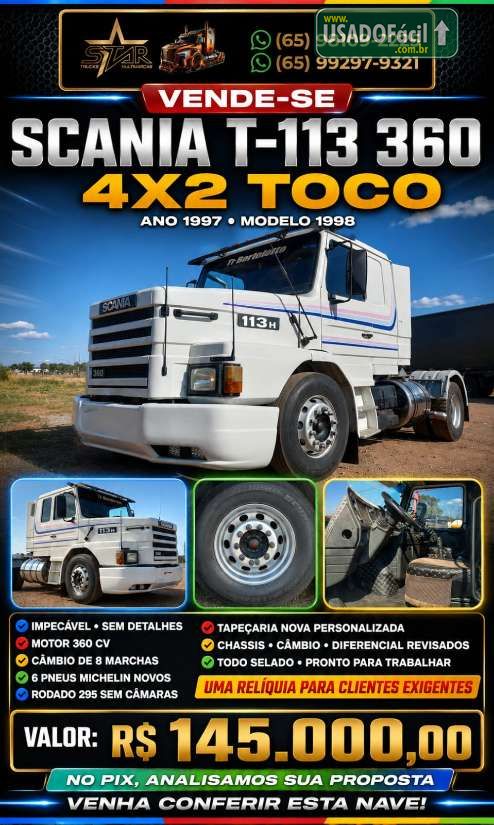 SCANIA SCANIA T-113 4X2 36O TOCO 2-PT
