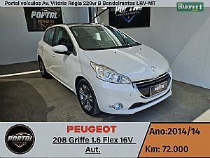 Peugeot 208 Griffe 1.6 Automático Flex 2014/2014 em Lucas do Rio Verde - MT