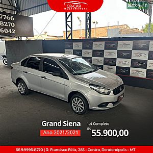 Grand Siena 1.4 Evo Flex 8v 4p 2021/2021 em Rondonópolis - MT