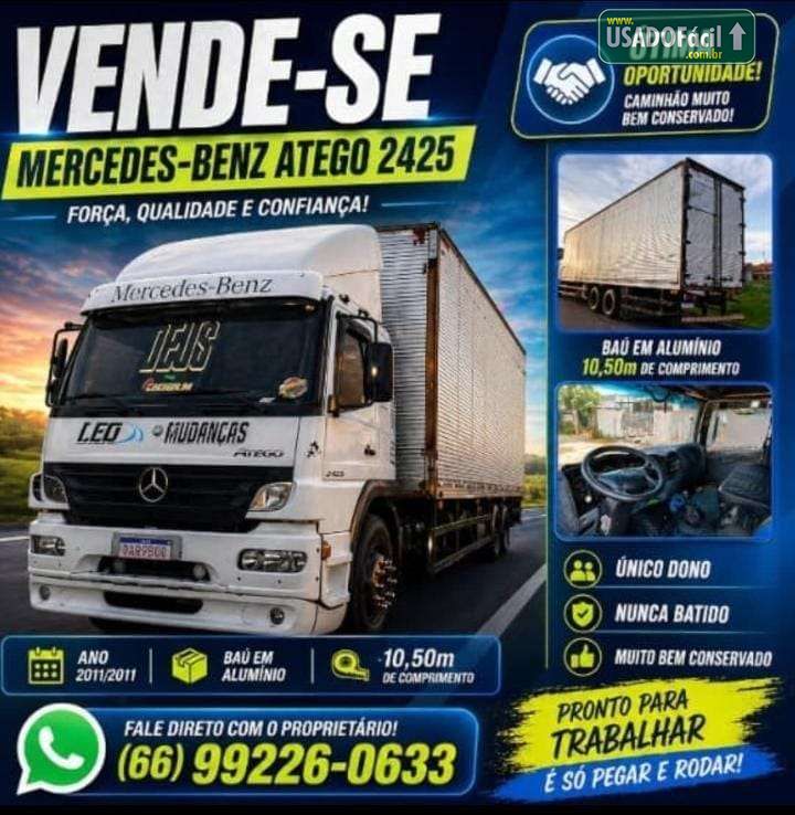 MERCEDES-BENZ Mercedes Atego 2425 3-Eixos 2p Diesel 2011/2011 — foto 3 de 11