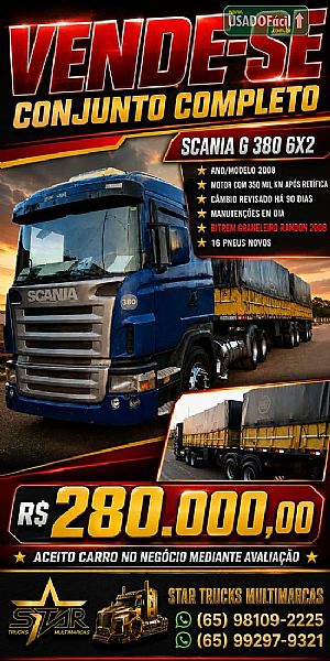 SCANIA SCANIA G-380 6X2 BITREM RANDON GRANELEIRO COJUNTO