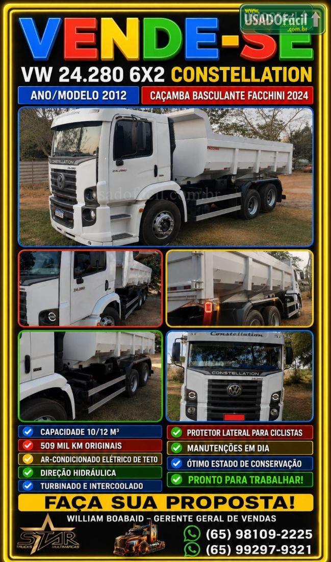 VOLKSWAGEN volks 24-280 E CONSTELLATION 6X2 BASCULANTE 2012/2012 — foto 9 de 9