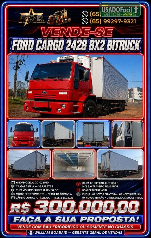 FORD FORD CARGO-2428-E T 8X2 CAMERA FRIA BI-TRUK