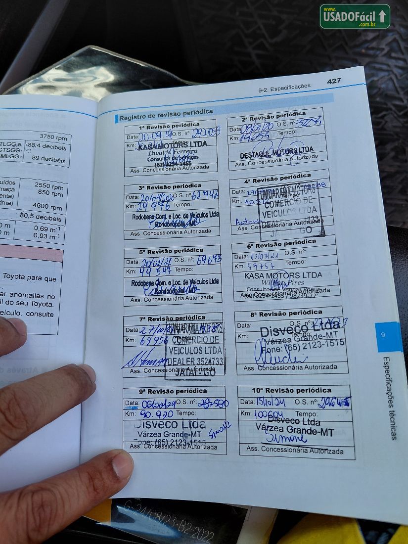Toyota Hilux SW4 SRX 2.8 4x4 TDI Automático Diesel 2019/2019 — foto 18 de 19