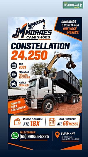 VOLKSWAGEN volks 24-250 E Constellation CAÇAMBA COM GARRA SUCATEIRA