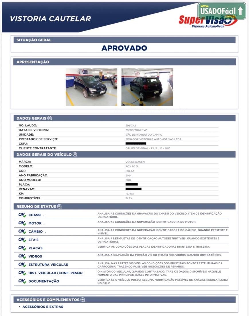 VOLKSWAGEN Fox 1.0 Mi 4P Total Flex 2014/2014 — foto 7 de 8