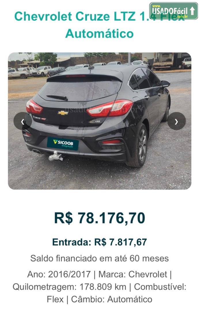 CHEVROLET/GM Cruze Sport LTZ 1.4 Turbo Automático Flex 2016/2017 — foto 8 de 8