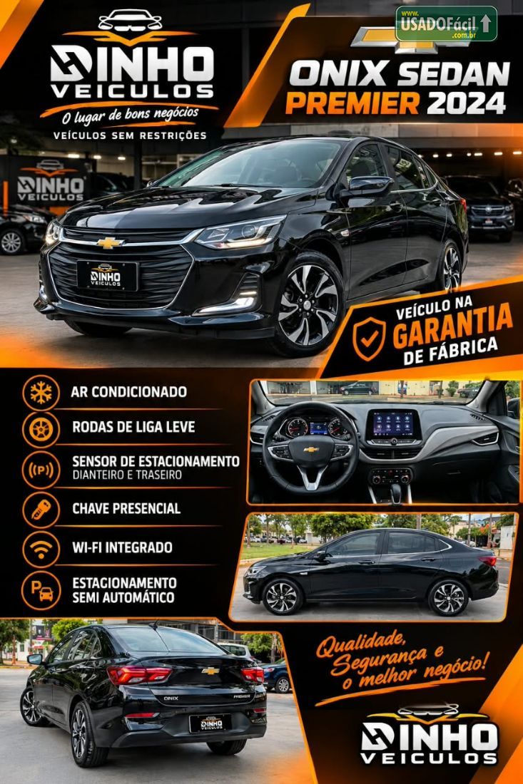CHEVROLET/GM Onix Sedan Plus Premier 1.0 Turbo Automático Flex 2023/2024 — foto 2 de 9