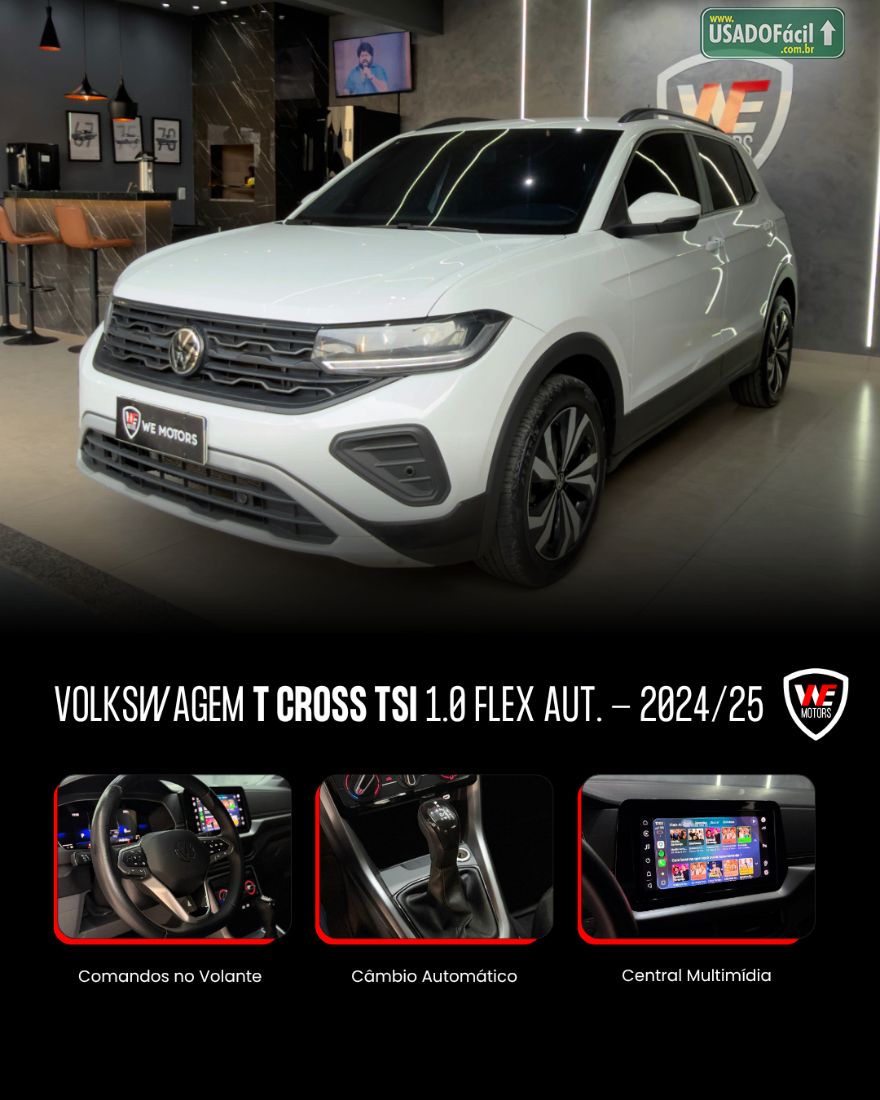 Volkswagen T-Cross 200 TSI 1.0 Automático Flex 2024/2025 — foto 3 de 14