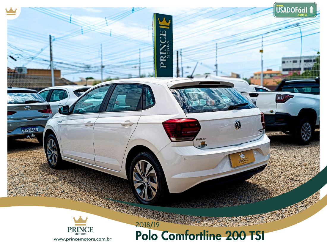 Volkswagen Polo Comfortline 1.0 200 TSI Automático Flex 2018/2019 — foto 2 de 23