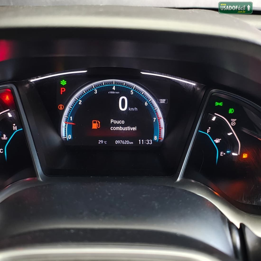 Honda Civic Sedan EXL 2.0 Automático Flex 2020/2020 — foto 12 de 12